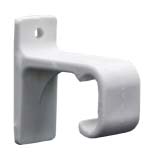 C Track Single PVC Brackets Wall Fix - 45mm - White